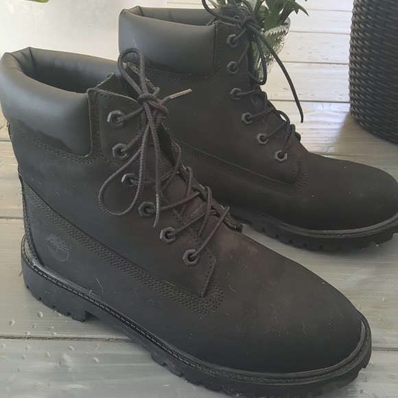 JUNIOR TIMBERLAND BLACK BOOTS - Picture 3 of 4